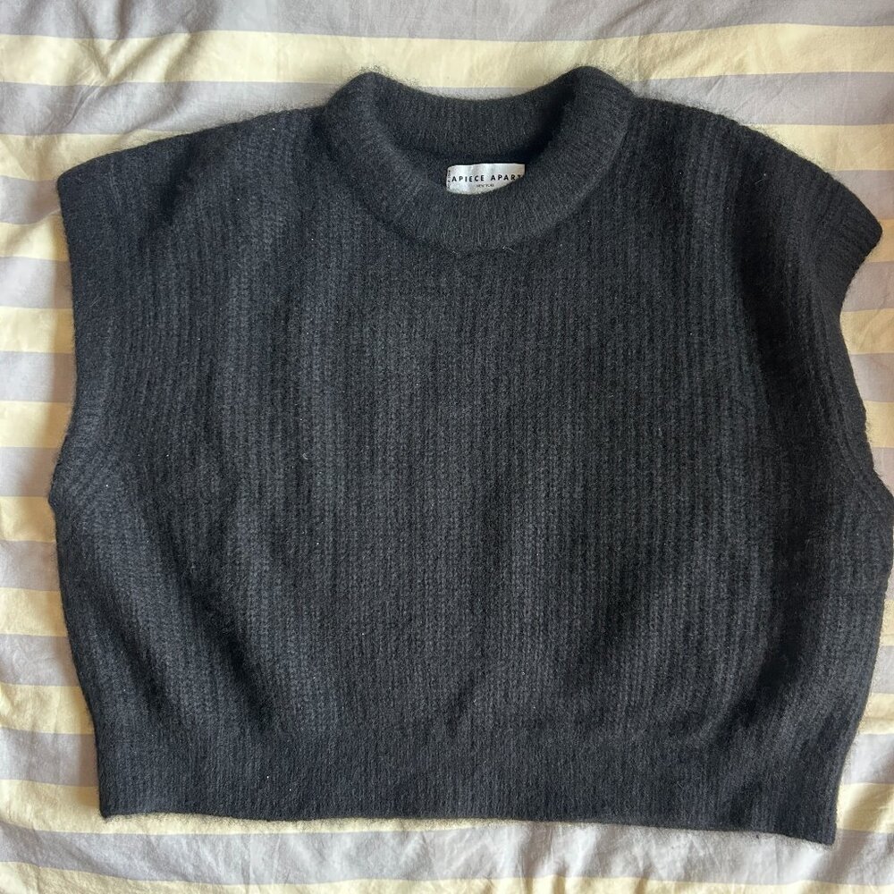 Apiece Apart Softest Oliva Vest Black - Picture 2 of 4